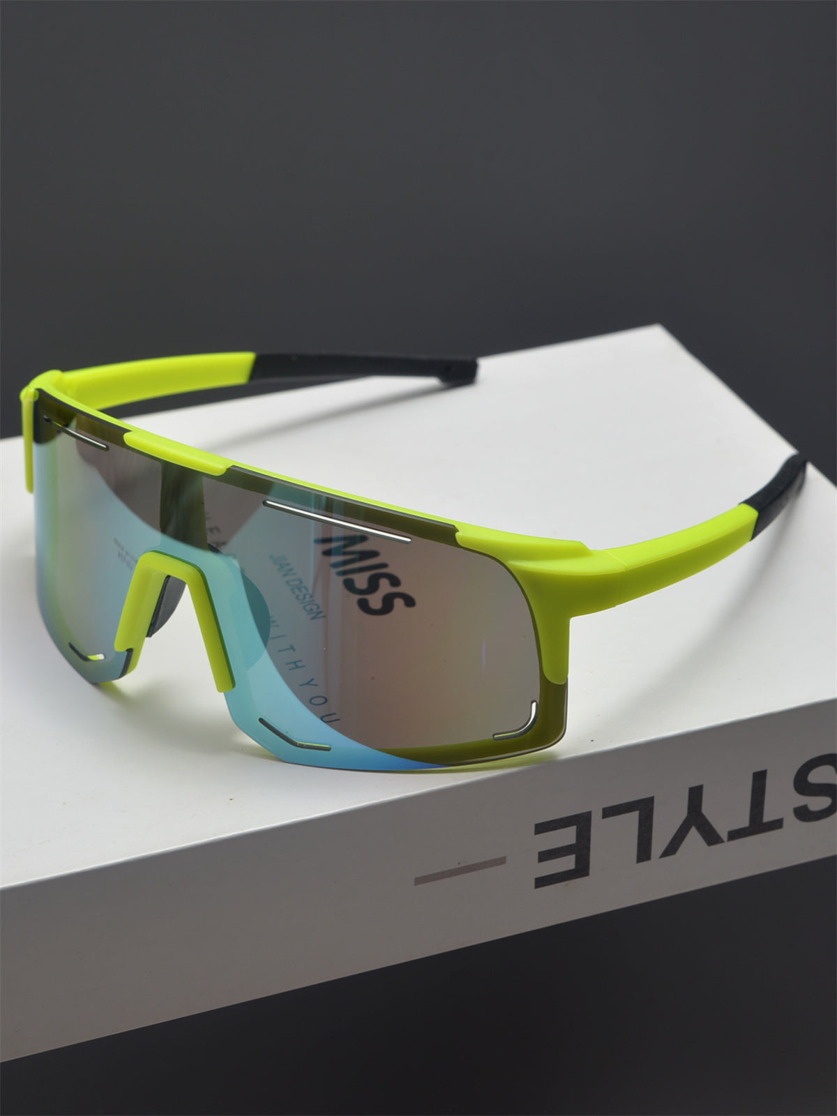Oversized Shield Sports Sunglasses - draft