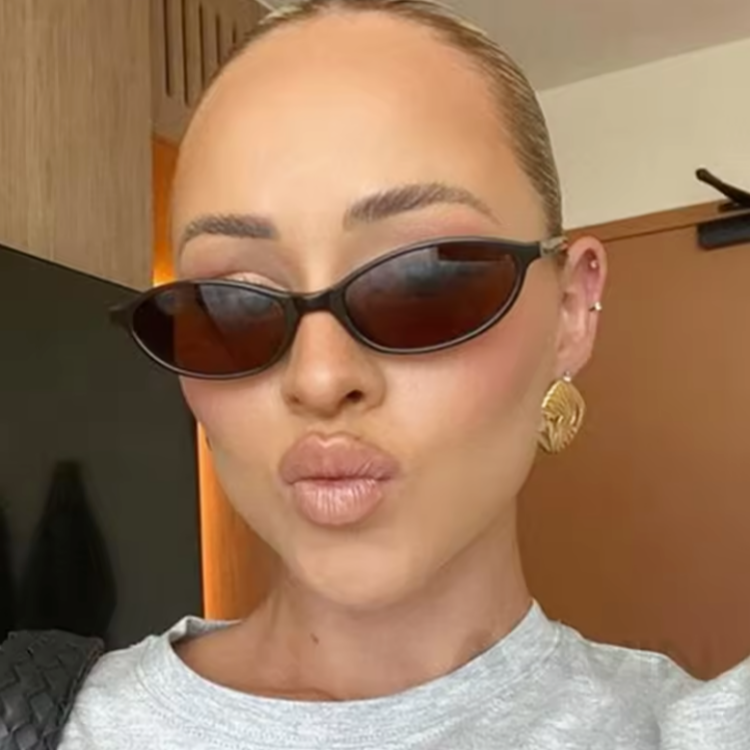 Slim Oval Acetate Sunglasses - draft