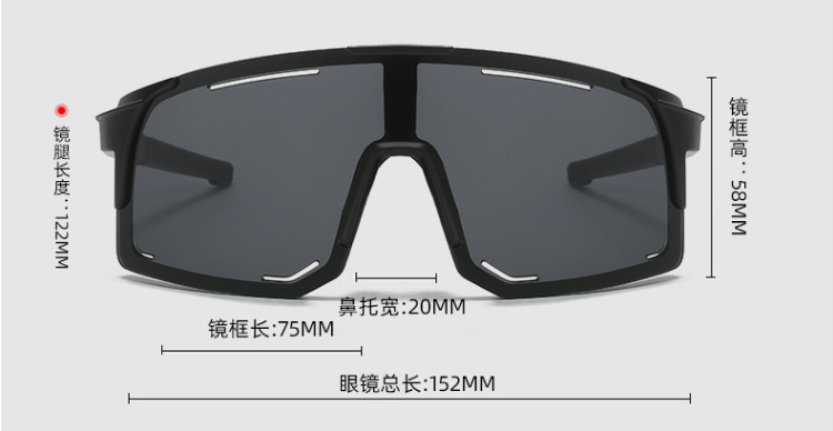 Oversized Shield Sports Sunglasses - draft