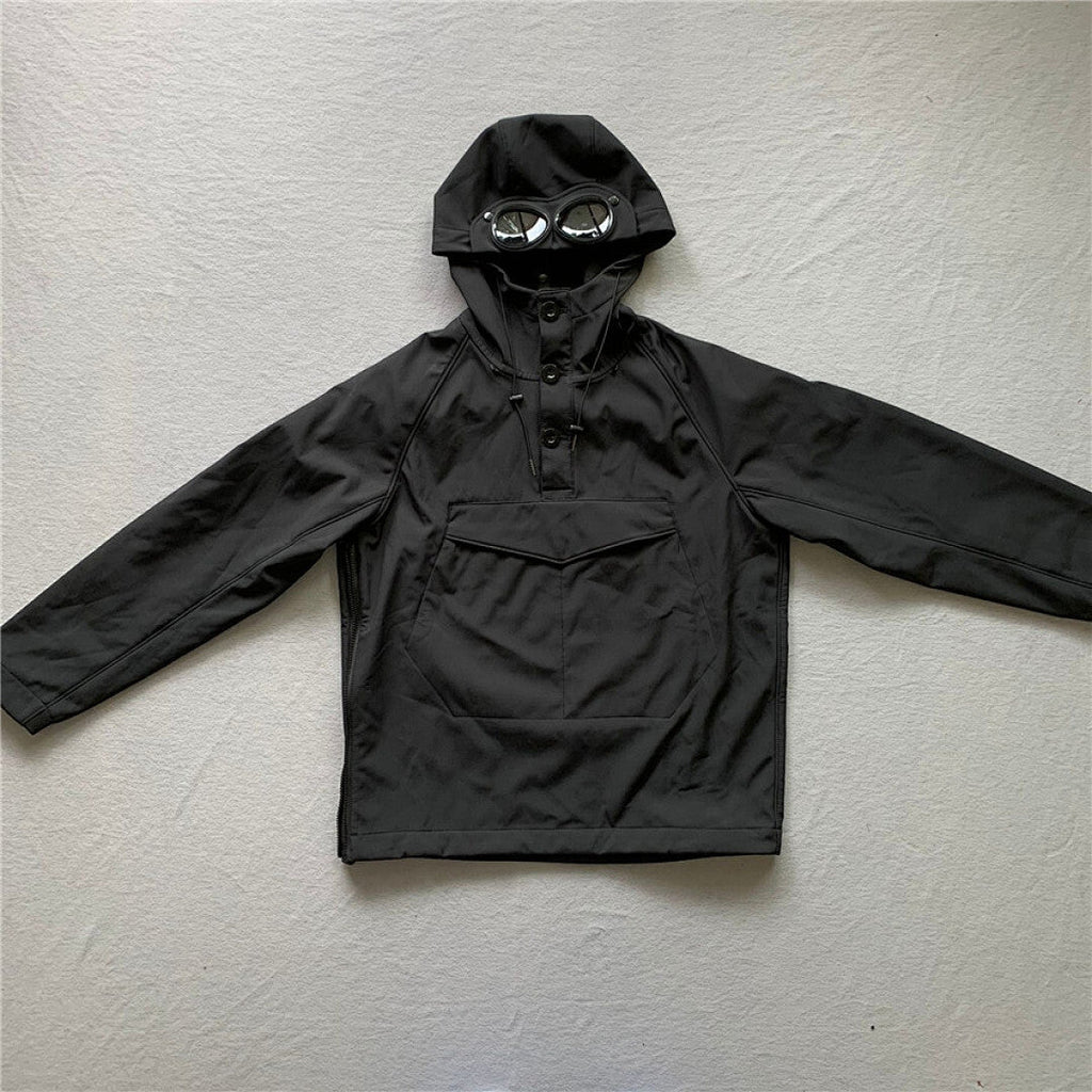 Hooded Jacket with Integrated Goggles - draft