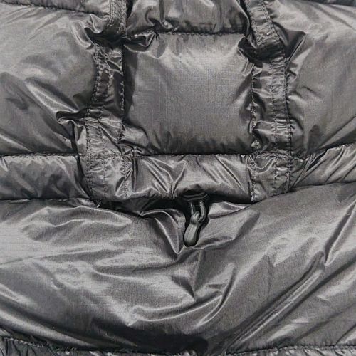 Hooded Puffer Jacket with Knit Sleeves - draft