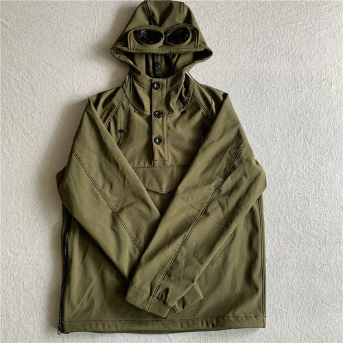 Hooded Jacket with Integrated Goggles - draft