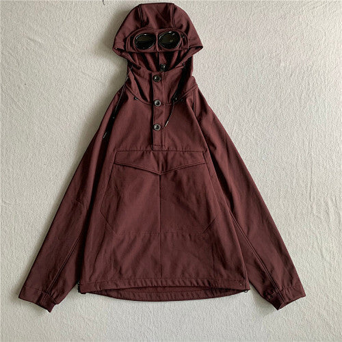 Hooded Jacket with Integrated Goggles - draft