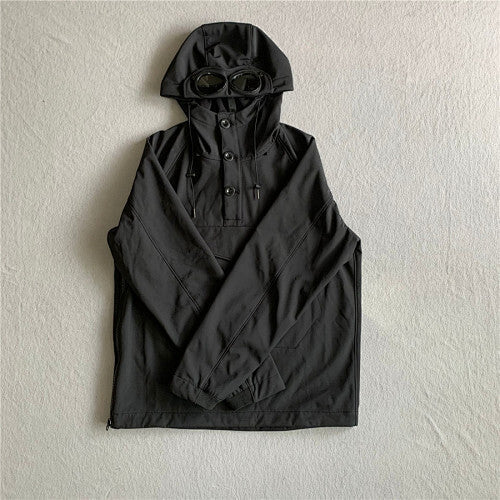 Hooded Jacket with Integrated Goggles - draft