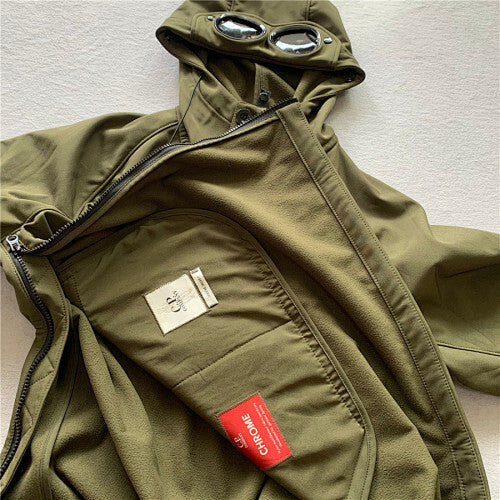 Hooded Jacket with Integrated Goggles - draft