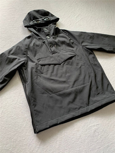 Hooded Jacket with Integrated Goggles - draft