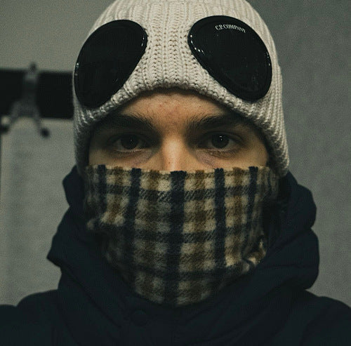 Beanie Hat with Integrated Goggles - draft