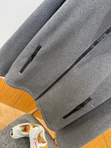 Grey Fleece Zip Jacket - draft