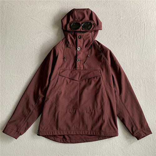 Hooded Jacket with Integrated Goggles - draft