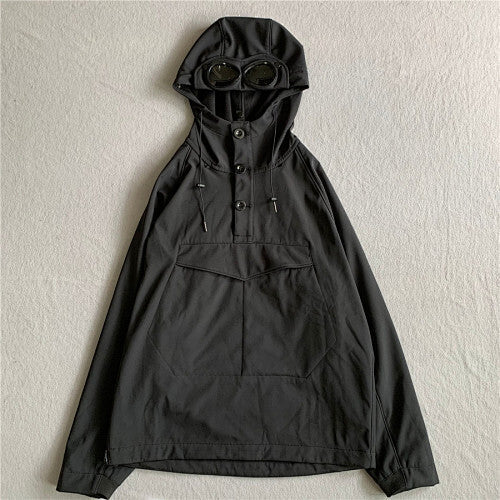Hooded Jacket with Integrated Goggles - draft