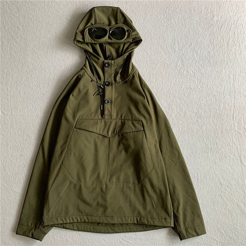 Hooded Jacket with Integrated Goggles - draft