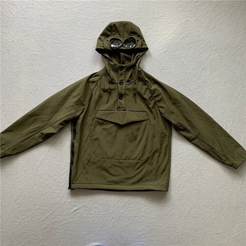 Hooded Jacket with Integrated Goggles - draft