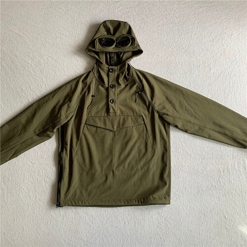 Hooded Jacket with Integrated Goggles - draft