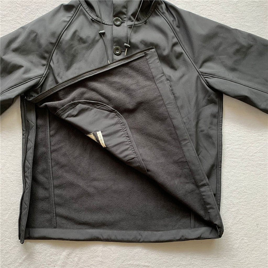 Hooded Jacket with Integrated Goggles - draft