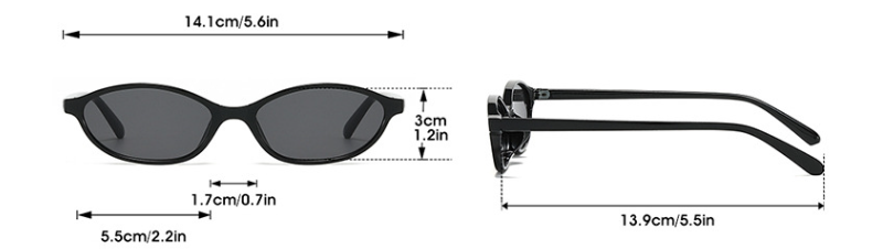 Slim Oval Acetate Sunglasses - draft