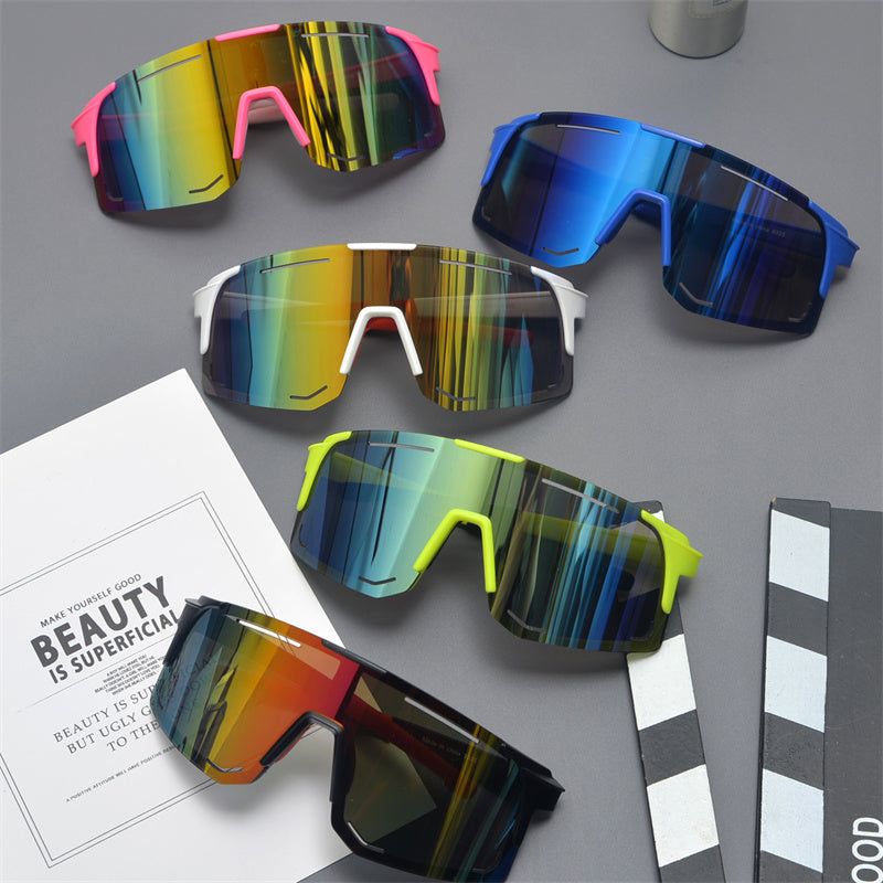 Oversized Shield Sports Sunglasses - draft