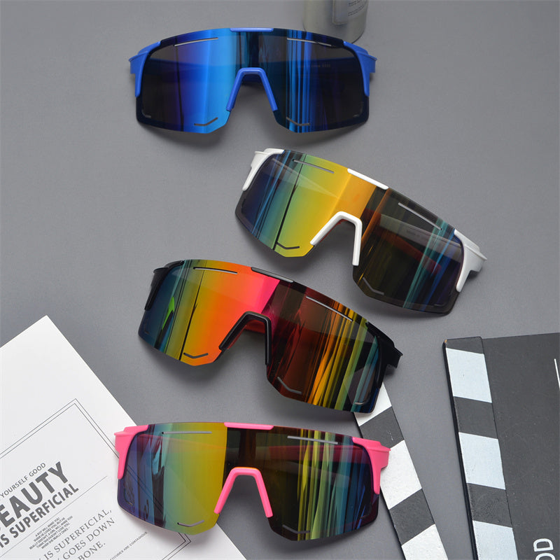 Oversized Shield Sports Sunglasses - draft