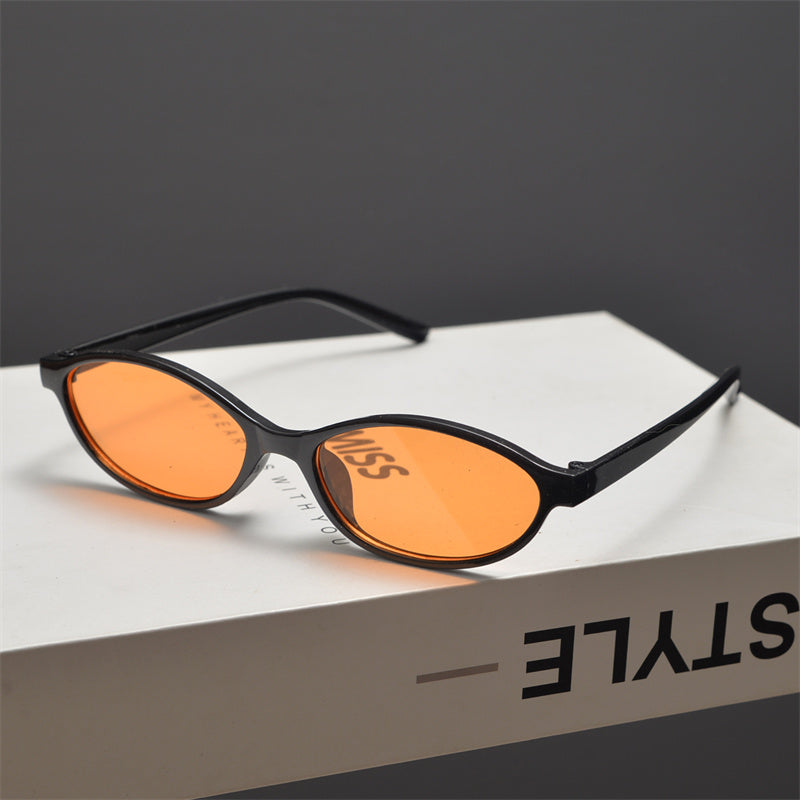 Slim Oval Acetate Sunglasses - draft