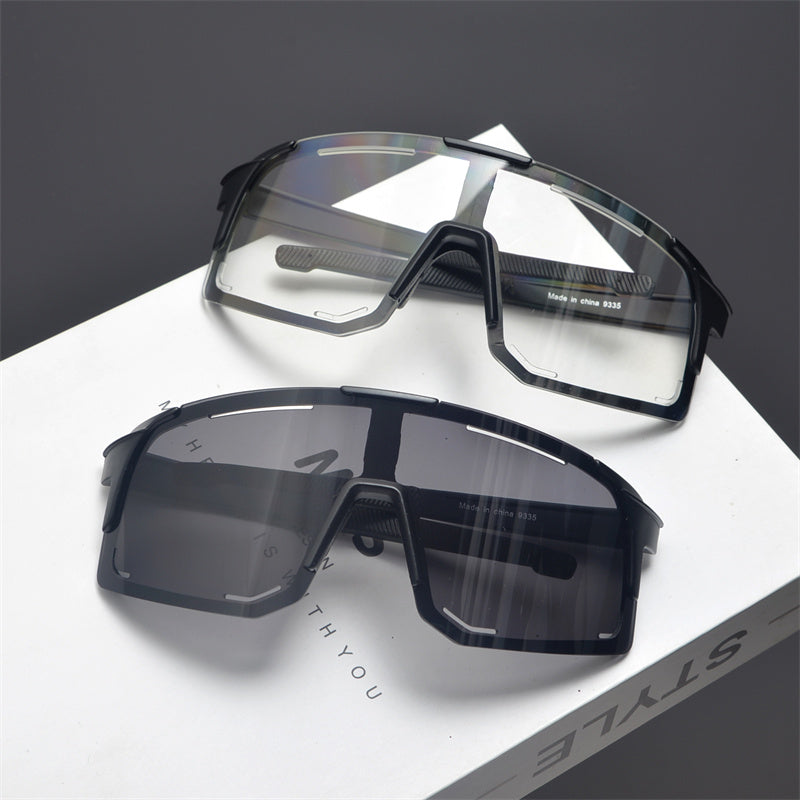 Oversized Shield Sports Sunglasses - draft