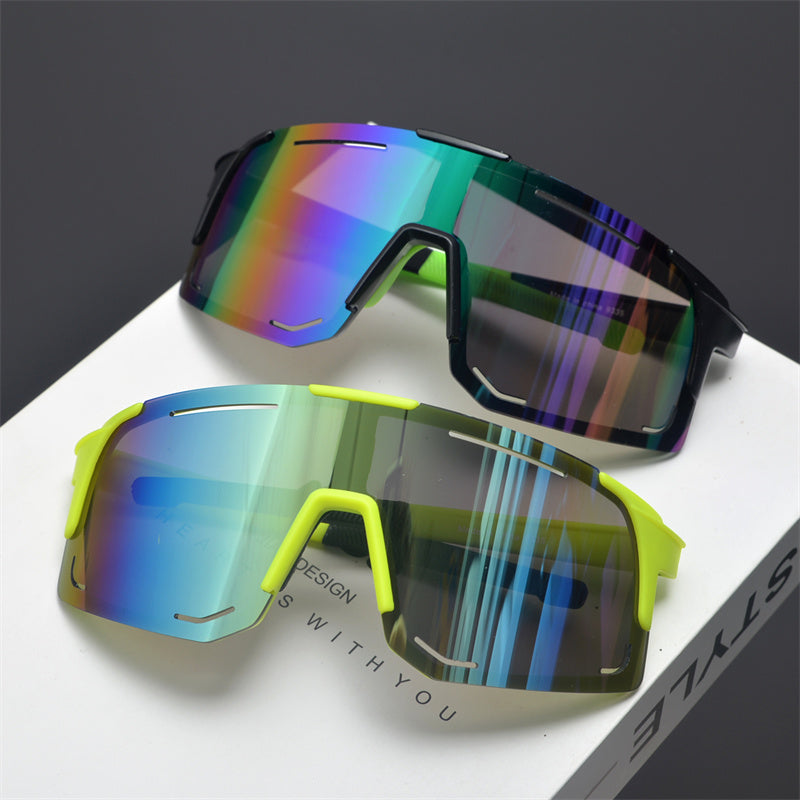 Oversized Shield Sports Sunglasses - draft