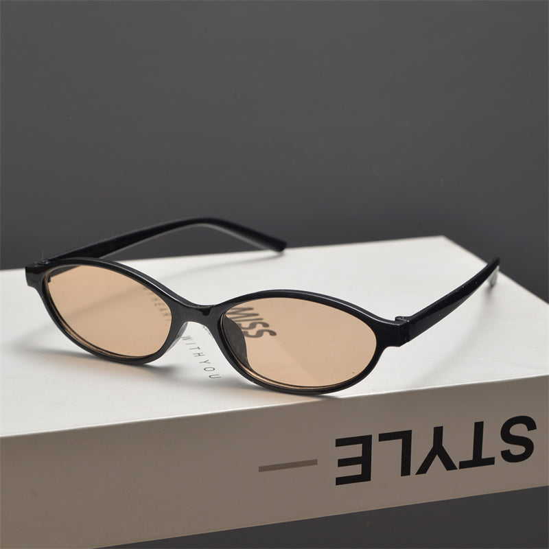 Slim Oval Acetate Sunglasses - draft