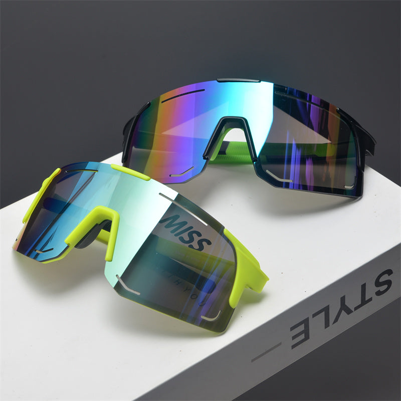 Oversized Shield Sports Sunglasses - draft