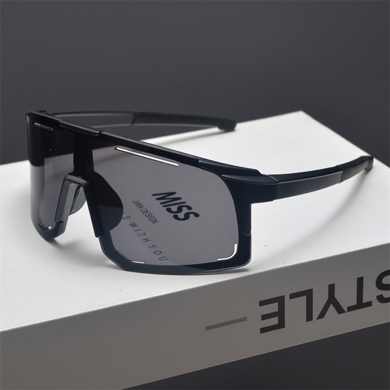 Oversized Shield Sports Sunglasses - draft