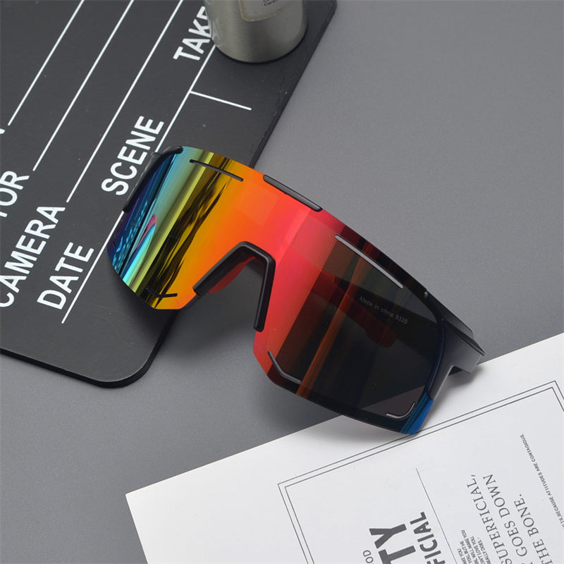 Oversized Shield Sports Sunglasses - draft