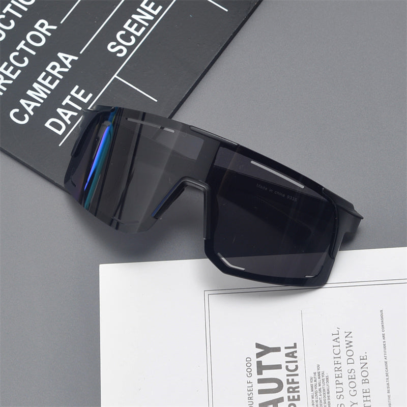 Oversized Shield Sports Sunglasses - draft