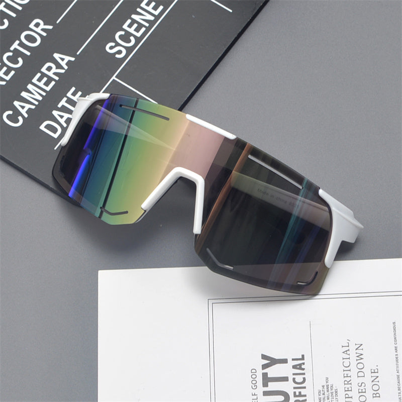 Oversized Shield Sports Sunglasses - draft