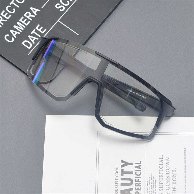 Oversized Shield Sports Sunglasses - draft