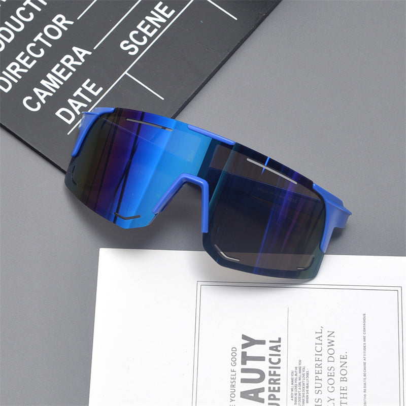 Oversized Shield Sports Sunglasses - draft