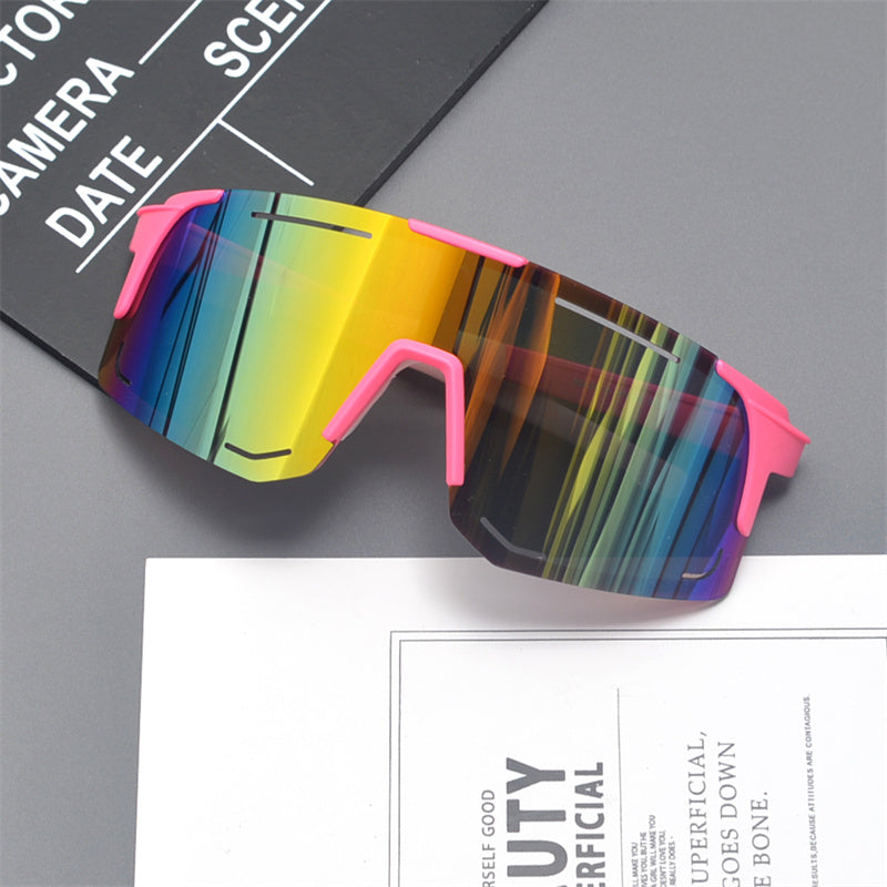 Oversized Shield Sports Sunglasses - draft