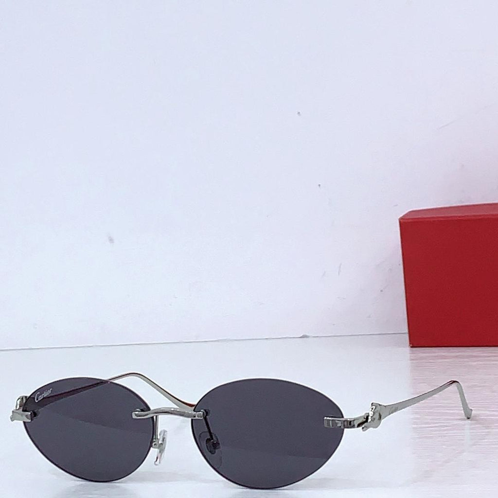 Luxury Oval Rimless Sunglasses - draft