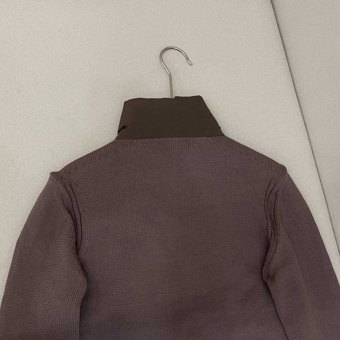 Knitted Down Cardigan
