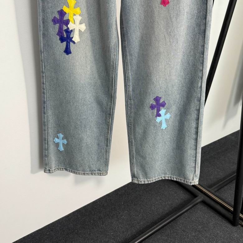 Relaxed Fit Embroidered Denim Jeans - draft