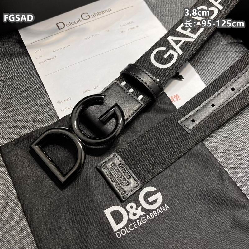 Wide Logo Fabric Belt with Metal Letter Buckle - draft