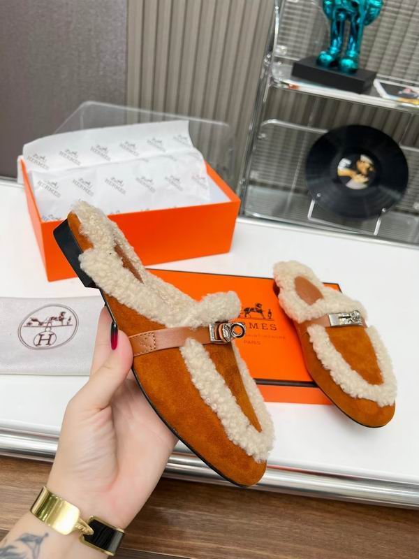 Fur Slip-on loafers - draft