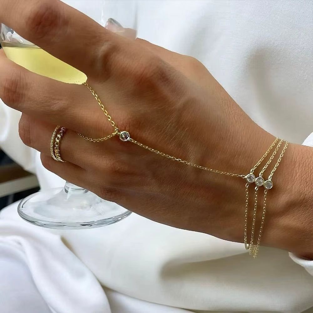 Lilia Hand Chain Bracelet - draft