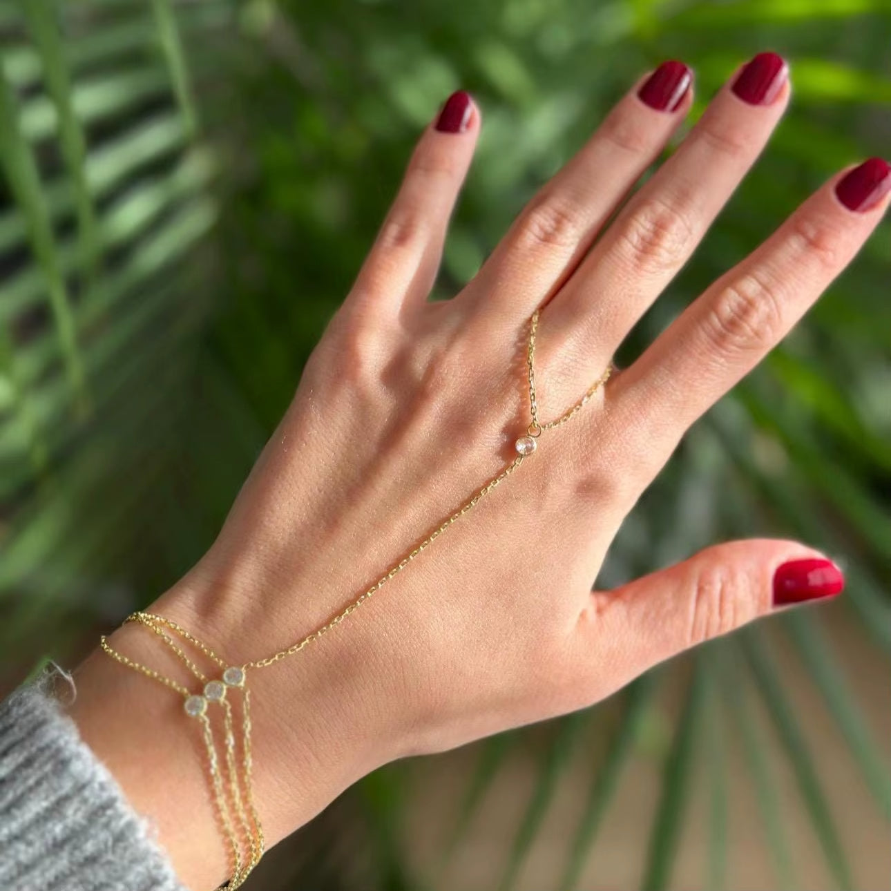 Lilia Hand Chain Bracelet - draft