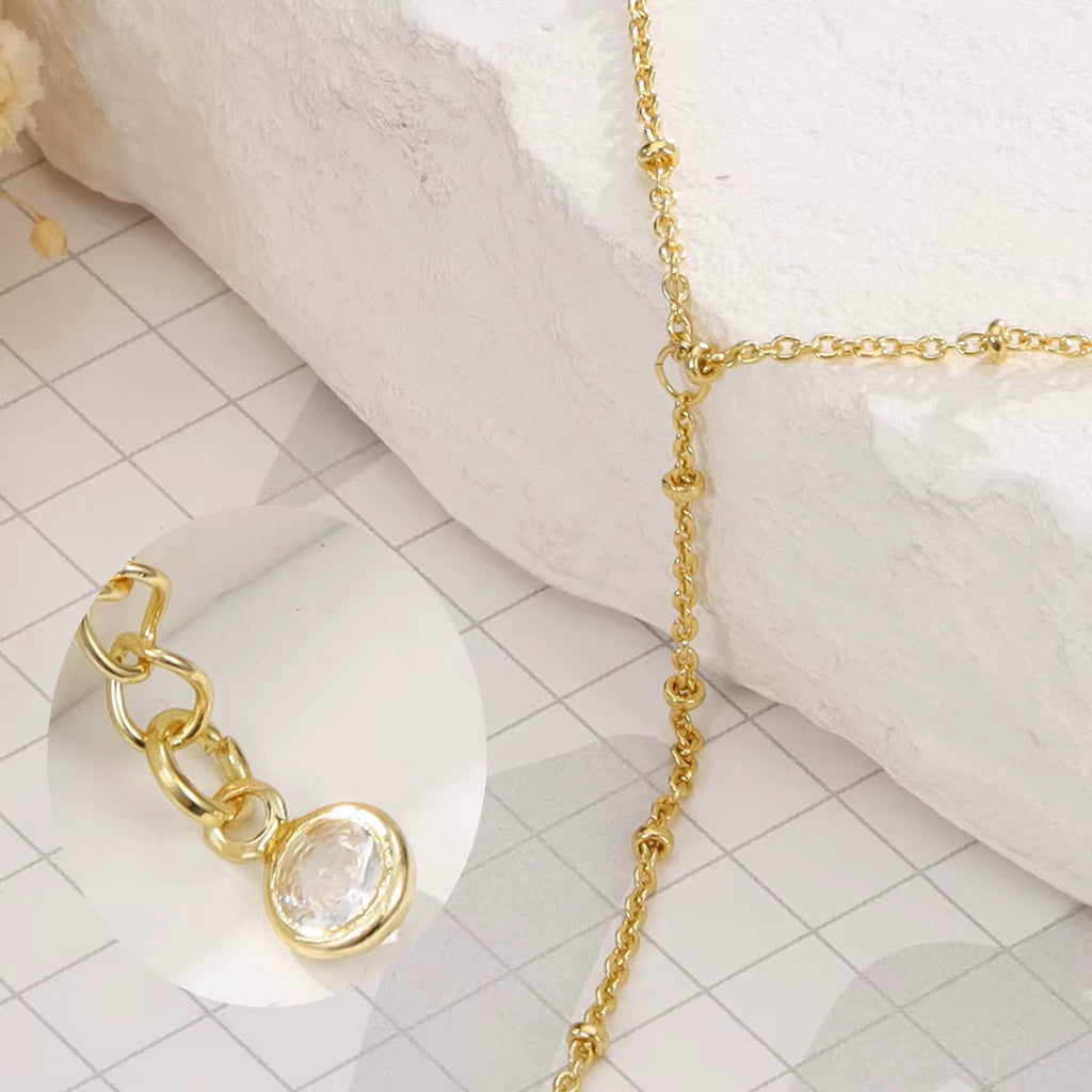 Minimal Hand Chain Bracelet with Ring Link - draft