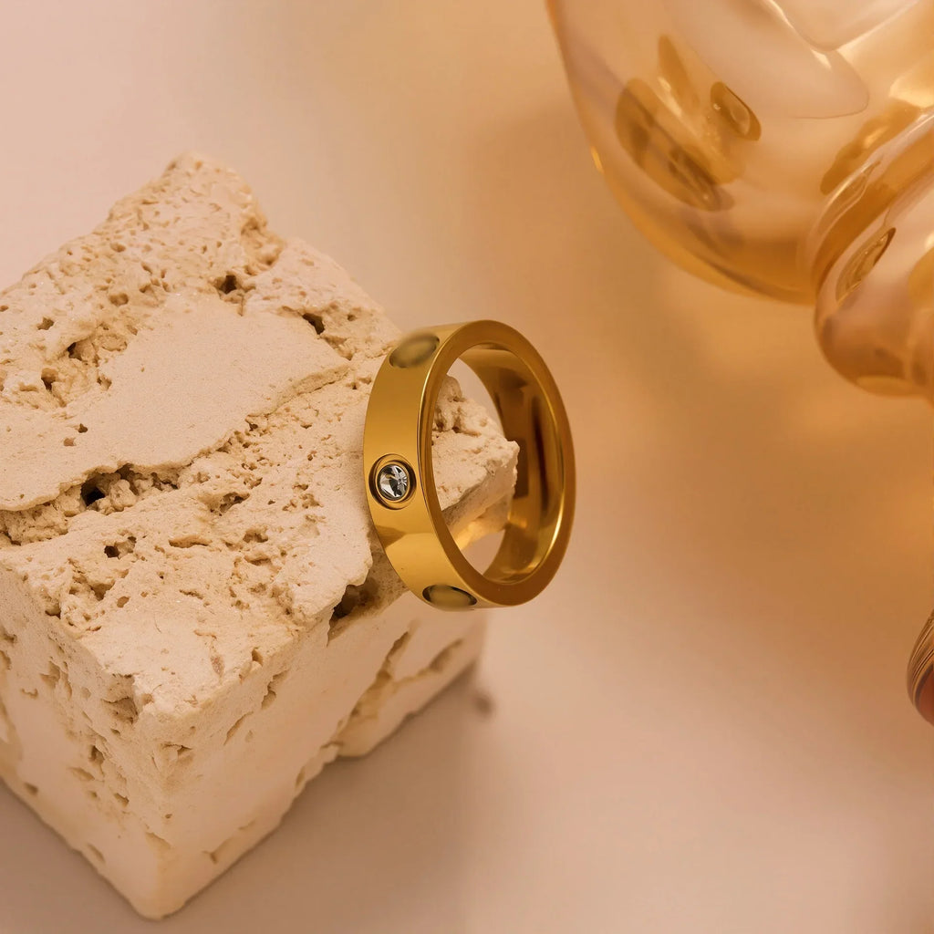 Minimal Crystal Band Ring - draft