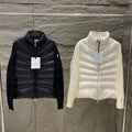 Knit-Sleeve Down Cardigan