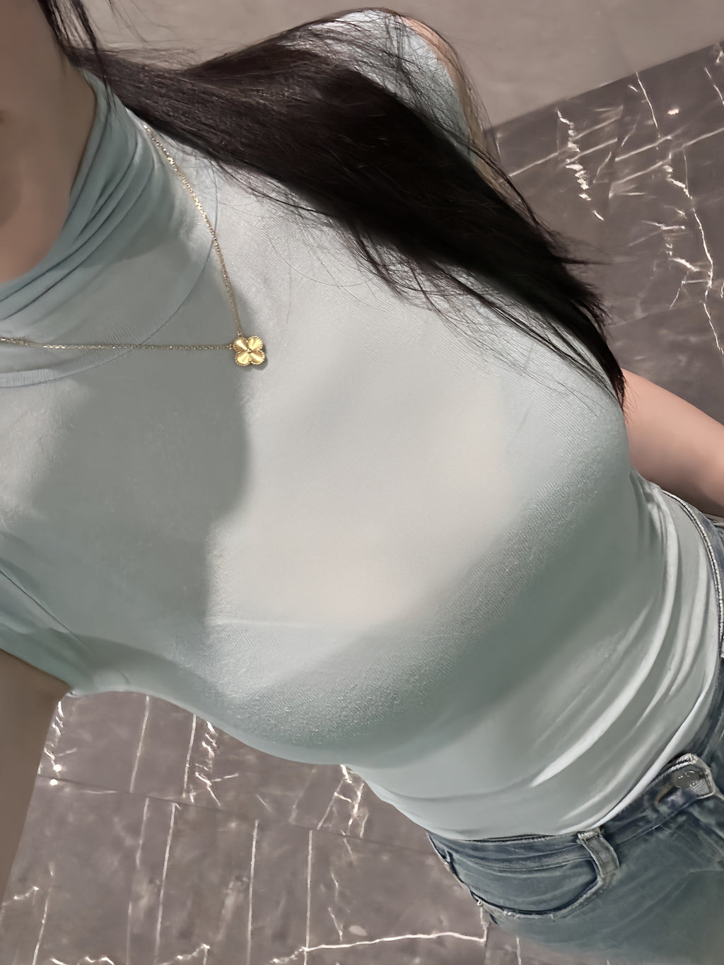 Four-Leaf Gold Plated Pendant Necklace - draft