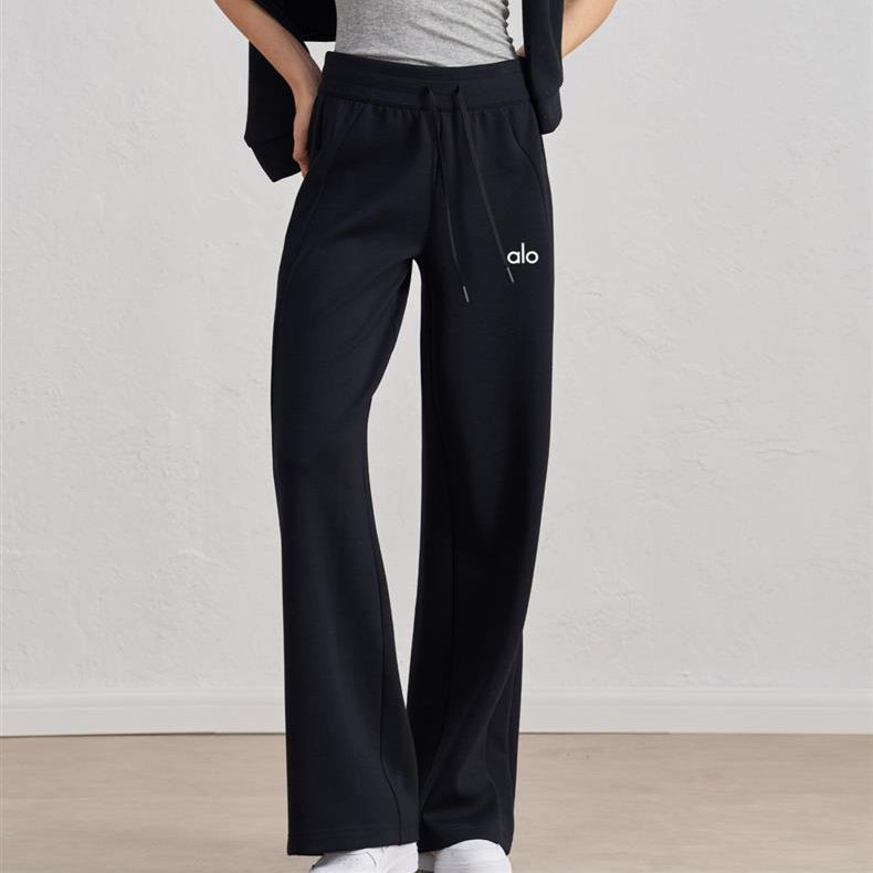 High-Waist Flow Wide Pants