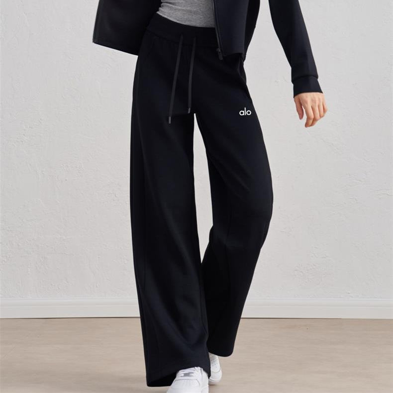 High-Waist Flow Wide Pants