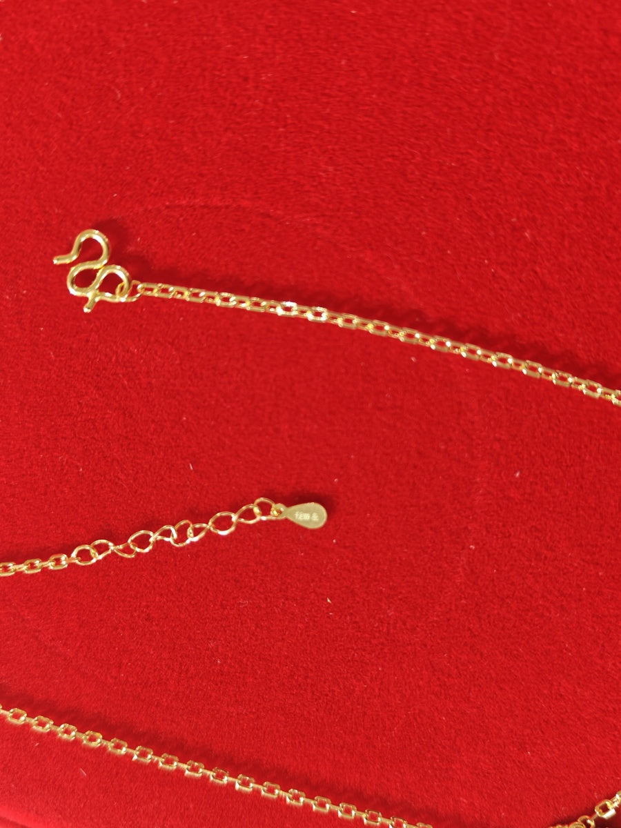 Four-Leaf Gold Plated Pendant Necklace - draft