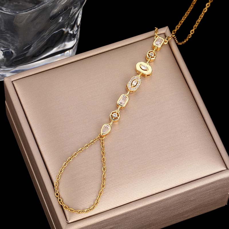 Minimal Link Hand Chain Bracelet - draft