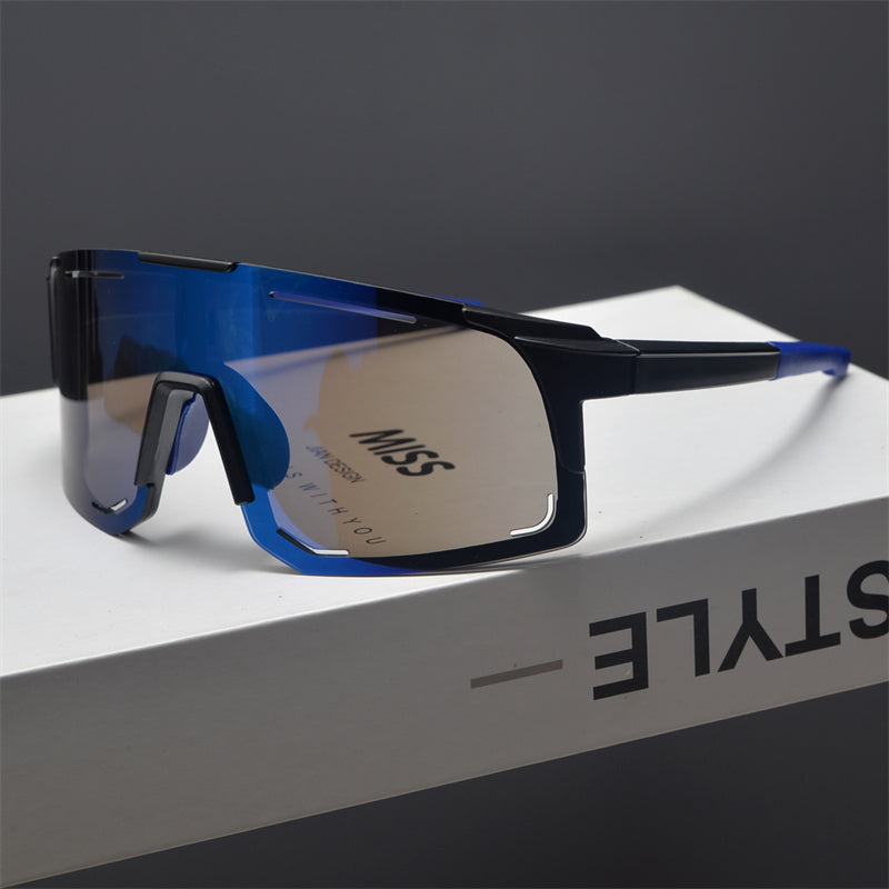Oversized Shield Sports Sunglasses - draft