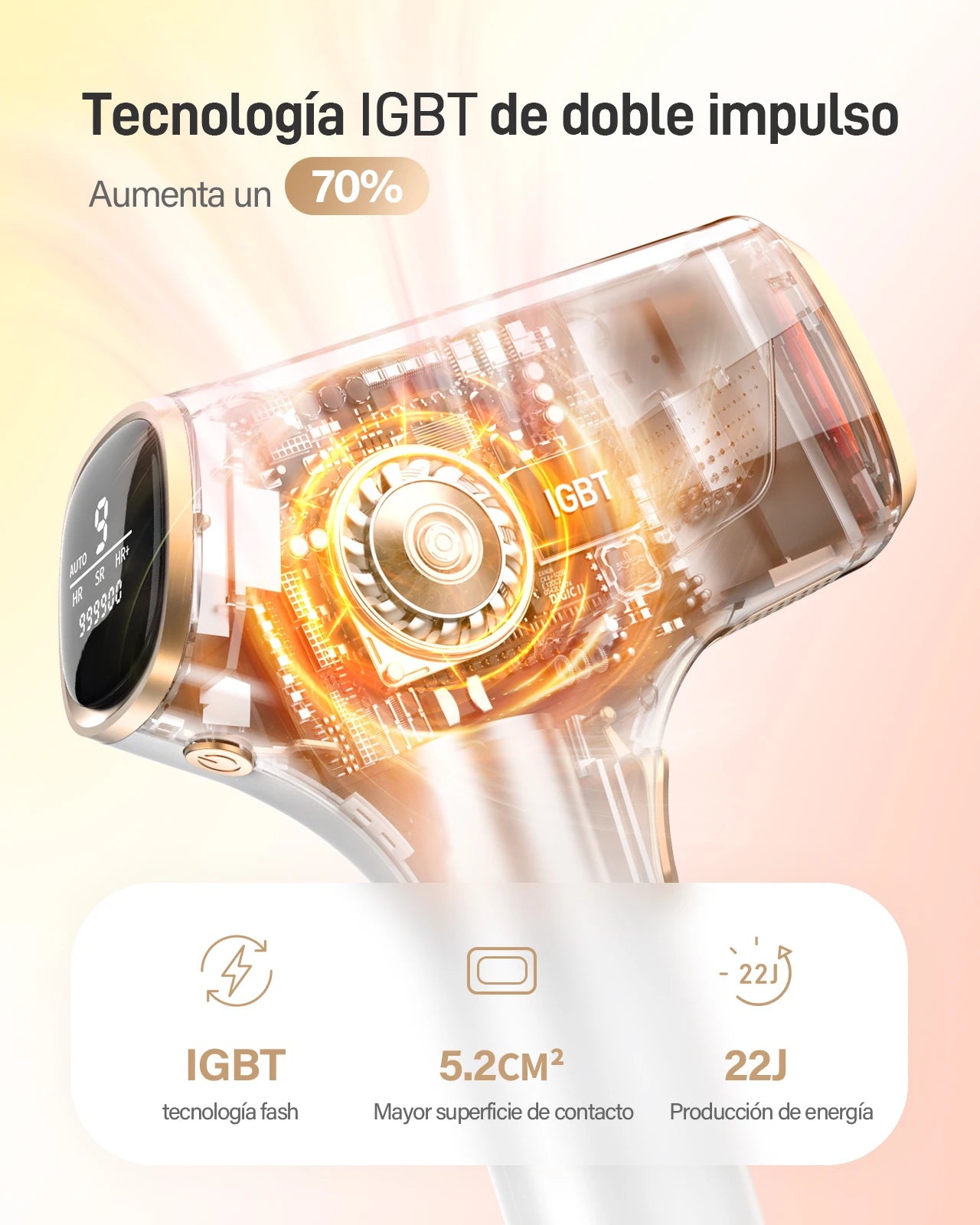 Velmont IPL Pro - tecnologia IGBT de doble impulso